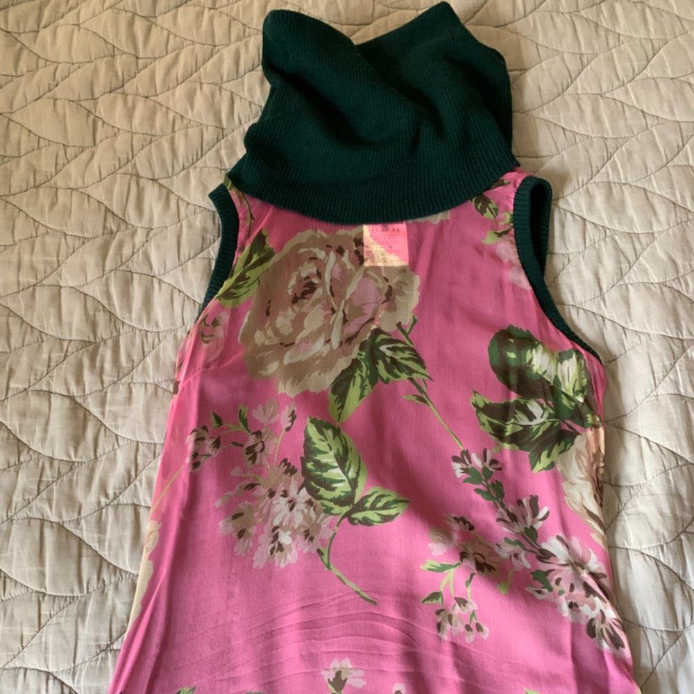 AUTHENTIC Dolce & Gabbana sheer rose turtleneck top